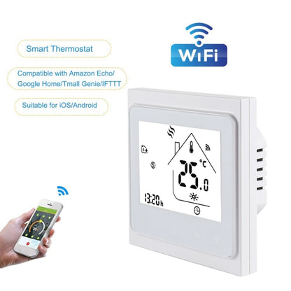 BHT-002GCLW 3A Load Water / Gas Boiler Type LCD Digital Heating Room Thermostat with Time Display, WiFi Control(White) - Indoor Thermometer by PMC Jewellery | Online Shopping South Africa | PMC Jewellery