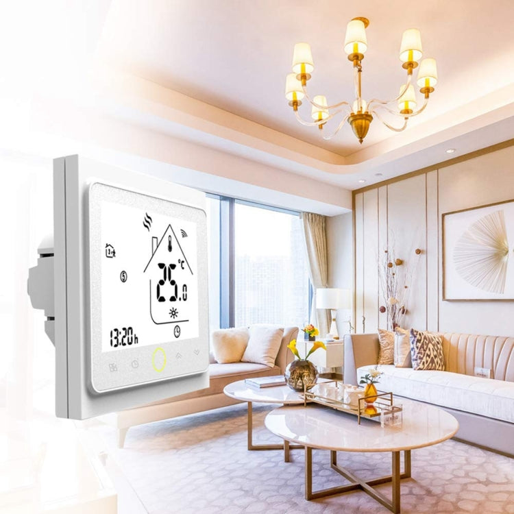 BHT-002GCLW 3A Load Water / Gas Boiler Type LCD Digital Heating Room Thermostat with Time Display, WiFi Control(White) - Indoor Thermometer by PMC TechLife | Online Shopping South Africa | PMC TechLife