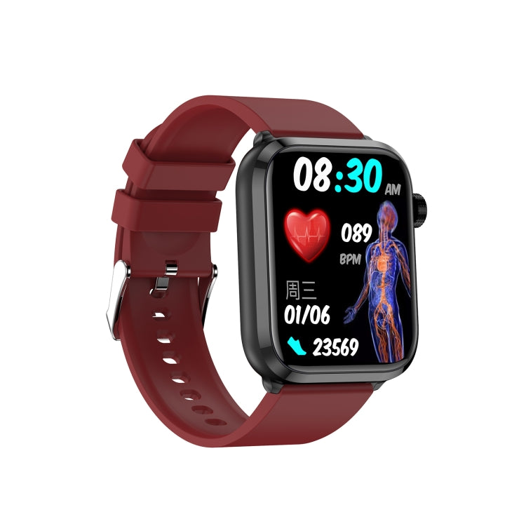 ET210 1.91 inch IPS Screen IP67 Waterproof Silicone Band Smart Watch, Support Body Temperature Monitoring / ECG (Red) - Smart Watches by PMC Jewellery | Online Shopping South Africa | PMC Jewellery | Buy Now Pay Later Mobicred