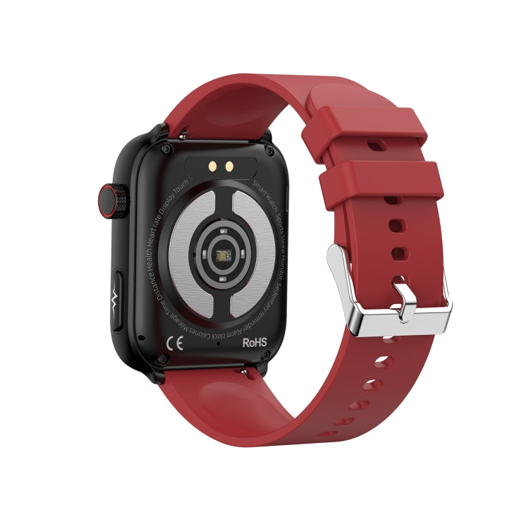 ET210 1.91 inch IPS Screen IP67 Waterproof Silicone Band Smart Watch, Support Body Temperature Monitoring / ECG (Red) - Smart Watches by PMC Jewellery | Online Shopping South Africa | PMC Jewellery | Buy Now Pay Later Mobicred