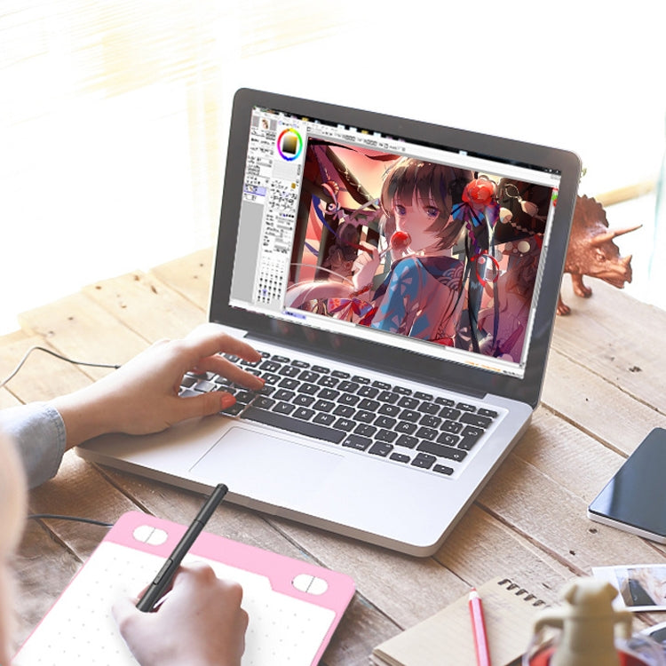 10Moons T503 Drawing Tablet Can Be Connected to mobile Phone Tablet with 8192 Passive Pen(Pink) - free shipping - PMC TechLife - Order now!
