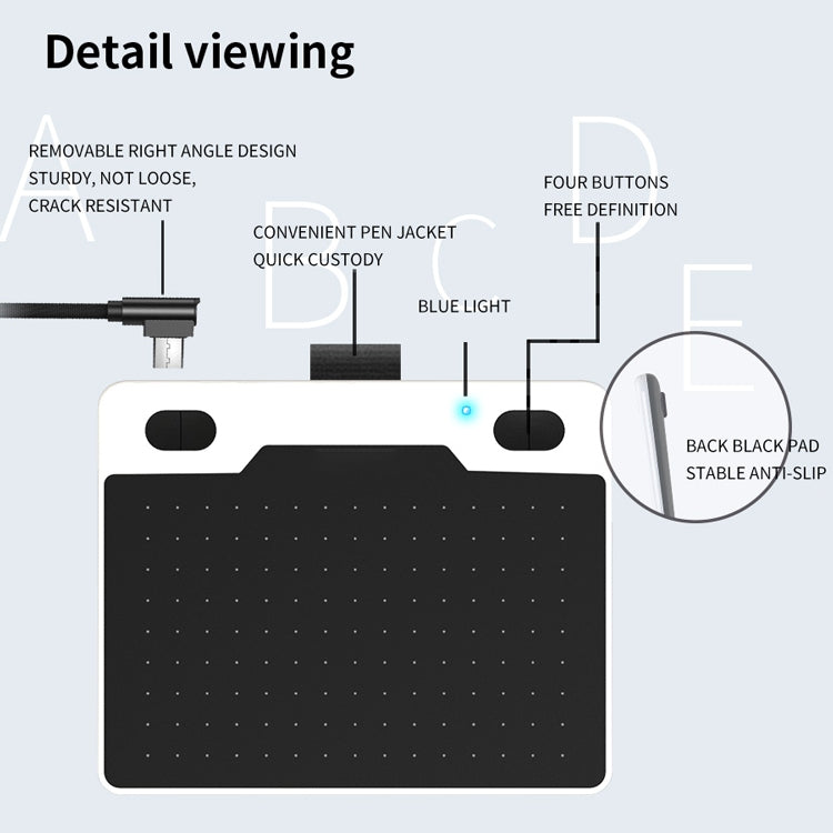 10Moons T503 Drawing Tablet Can Be Connected to mobile Phone Tablet with 8192 Passive Pen(Pink) - free shipping - PMC TechLife - Order now!