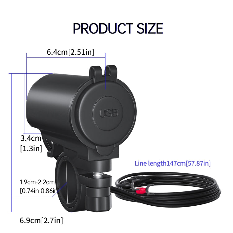 ZH-723F2 Car / Motorcycle QC3.0 Cell Phone Fast Charging Dual USB Car Charger(Red Light) - DIY Modified Charger by PMC TechLife | Online Shopping South Africa | PMC TechLife