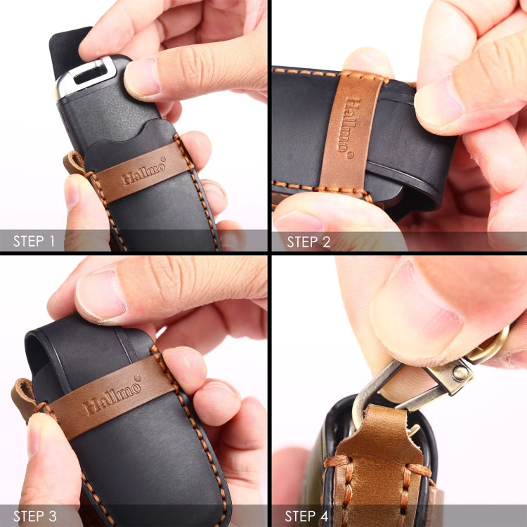 For Cadillac / CT5 / CT6 / XT6 C088 Car Key Leather Protective Case (Brown) - Car Key Cases by PMC TechLife | Online Shopping South Africa | PMC TechLife