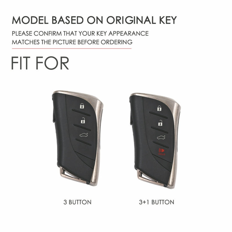 For Lexus 4-button Hallmo Car Cowhide Leather Key Protective Cover Key Case(Black) - free shipping - PMC TechLife - Order now!