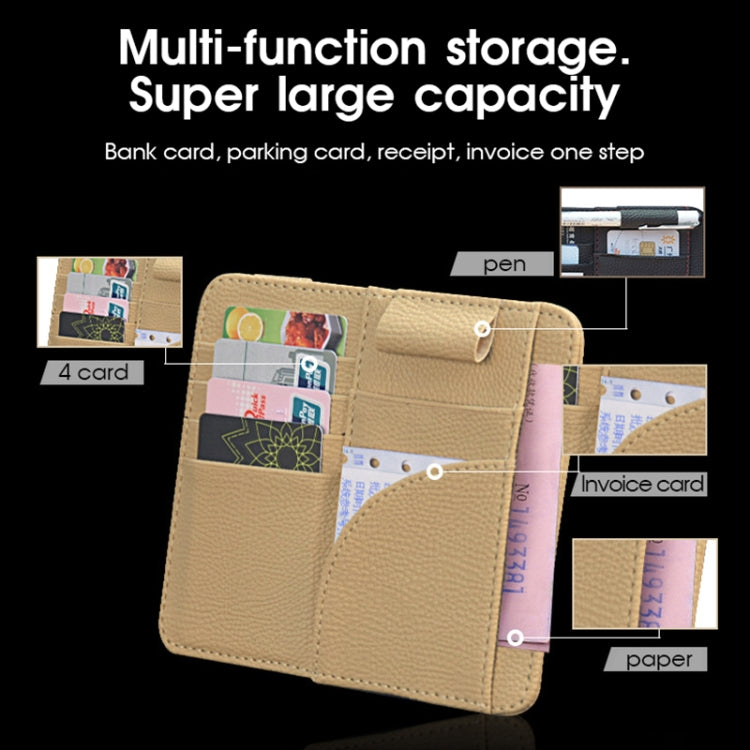 Car Multifunctional Sun Visor Card Holder Bill Storage Card Bag (Black) - Stowing Tidying by PMC TechLife | Online Shopping South Africa | PMC TechLife