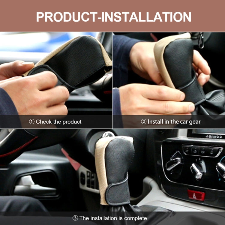 Universal Car PU Leather Gear Shift Knob Protective Cover (Black) - Shift Knob by PMC TechLife | Online Shopping South Africa | PMC TechLife | Buy Now Pay Later Mobicred