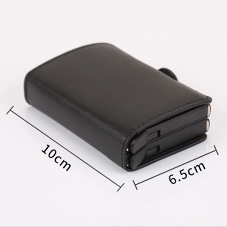 X-7 Antimagnetic RFID  Multi-functional Aluminum Crazy Horse Texture Leather Card Bag Wallet(Coffee) - free shipping - PMC TechLife - Order now!