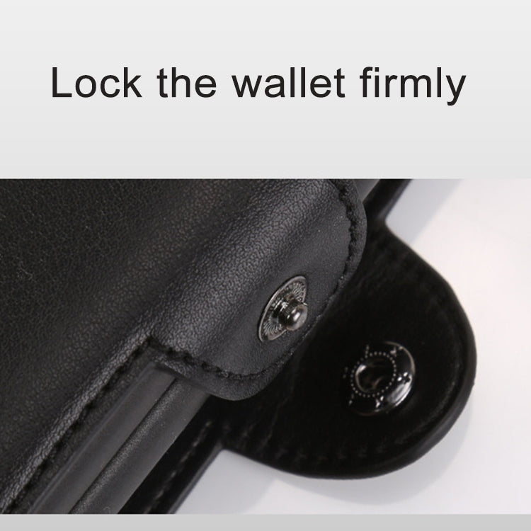 X-7 Antimagnetic RFID  Multi-functional Aluminum Crazy Horse Texture Leather Card Bag Wallet(Coffee) - free shipping - PMC TechLife - Order now!