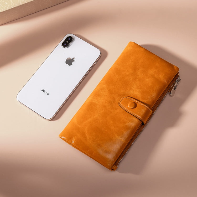 TP-189 Oilskin Leather Multi-functional Zipper RFID Leather Wallet(Red) - Antimagnetic RFID Package by PMC TechLife | Online Shopping South Africa | PMC TechLife | Buy Now Pay Later Mobicred