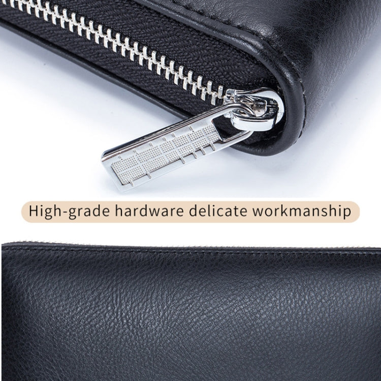 Two-Layer Cowhide Leather Organ Card Holder Multiple-Card RFID Anti-Theft Wallet Bag(Baby Blue) - free shipping - PMC TechLife - Order now!