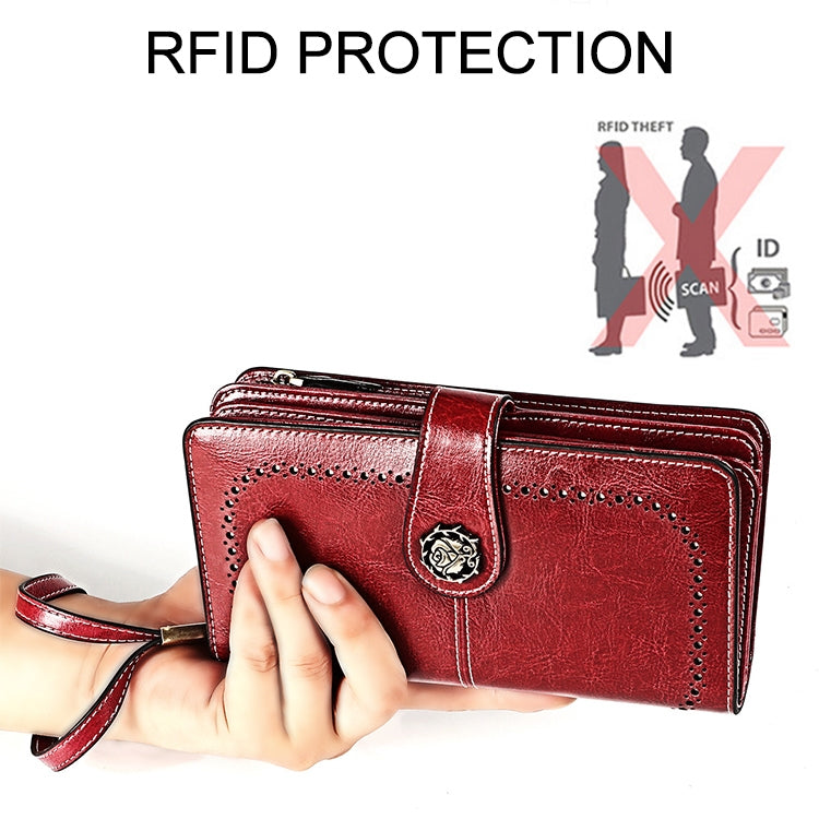 3556 Large Capacity Long Multi-function Anti-magnetic RFID Wallet Clutch for Ladies with Card Slots (Black) - Antimagnetic RFID Package by PMC TechLife | Online Shopping South Africa | PMC TechLife | Buy Now Pay Later Mobicred