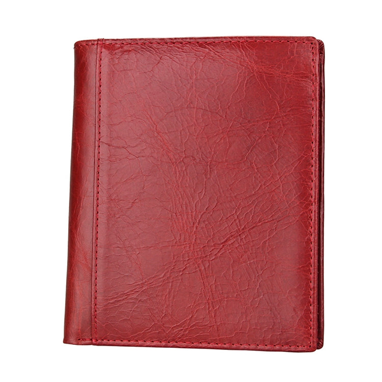8235 Antimagnetic RFID Multi-function Crazy Horse Texture Leather Wallet Passport Bag(Red) - free shipping - PMC TechLife - Order now!