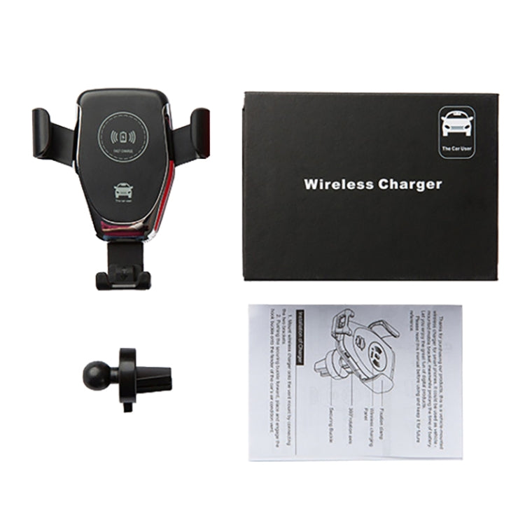 Car Air Outlet Bracket Wireless Charger Qi Standard Wireless Charger(Black) - Wireless Charger Holders by PMC TechLife | Online Shopping South Africa | PMC TechLife