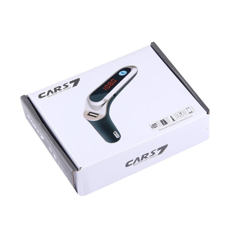 CARS7 Bluetooth Car Charger with Digital Display for Mobile Phone(Silver) - Car Charger by PMC TechLife | Online Shopping South Africa | PMC TechLife