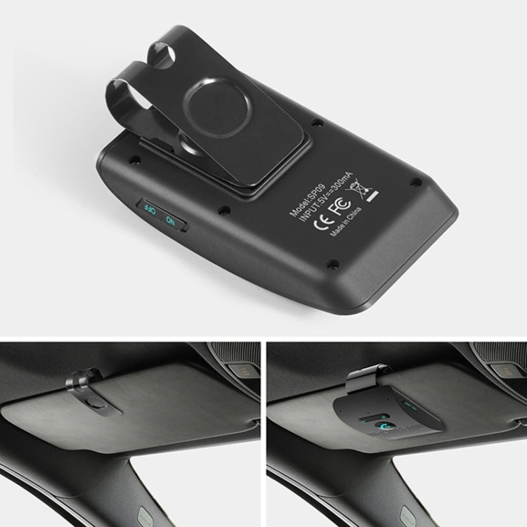 SP09 Multipoint Wireless Bluetooth V4.2 Handsfree Car Kit Speaker Speakerphone, Support Voice Readout & Vibration Sensor - free shipping - PMC TechLife - Order now!