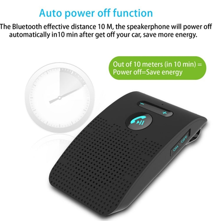 SP09 Multipoint Wireless Bluetooth V4.2 Handsfree Car Kit Speaker Speakerphone, Support Voice Readout & Vibration Sensor - free shipping - PMC TechLife - Order now!