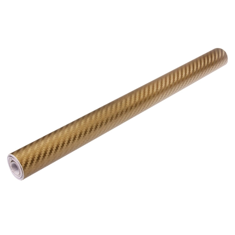 Car Decorative 3D Carbon Fiber PVC Sticker, Size: 152cm x 50cm(Gold) - Auto Film by PMC TechLife | Online Shopping South Africa | PMC TechLife