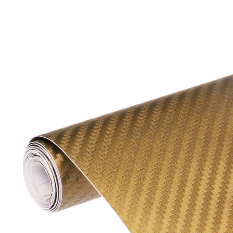 Car Decorative 3D Carbon Fiber PVC Sticker, Size: 152cm x 50cm(Gold) - Auto Film by PMC TechLife | Online Shopping South Africa | PMC TechLife