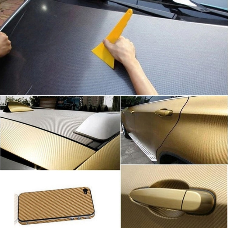 Car Decorative 3D Carbon Fiber PVC Sticker, Size: 152cm x 50cm(Gold) - Auto Film by PMC TechLife | Online Shopping South Africa | PMC TechLife