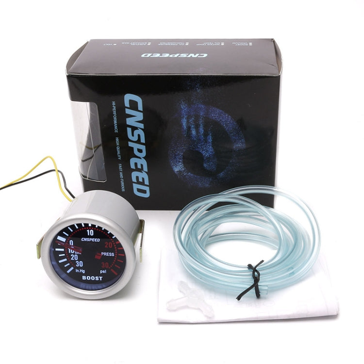 52mm 12V Universal Car Modified LED White Light Turbo Boost Gauge - Clocks & Car Meters by PMC TechLife | Online Shopping South Africa | PMC TechLife