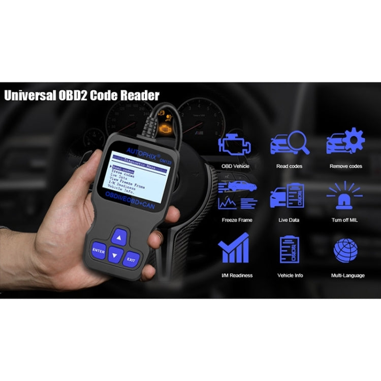 AUTOPHIX OM123 Car Portable OBD2 Scanner Car Diagnostic Tool OBD 2 Automotive Scanner EOBD Code Reader (Orange) - Code Readers & Scan Tools by PMC TechLife | Online Shopping South Africa | PMC TechLife