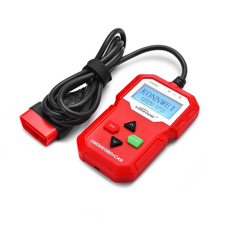 KONNWEI KW590 Mini OBDII Car Auto Diagnostic Scan Tools Auto Scan Adapter Scan Tool (Can Only Detect 12V Gasoline Car)(Red) - Code Readers & Scan Tools by KONNWEI | Online Shopping South Africa | PMC Jewellery