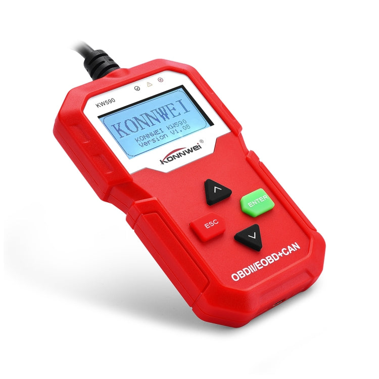 KONNWEI KW590 Mini OBDII Car Auto Diagnostic Scan Tools Auto Scan Adapter Scan Tool (Can Only Detect 12V Gasoline Car)(Red) - free shipping - PMC TechLife - Order now!