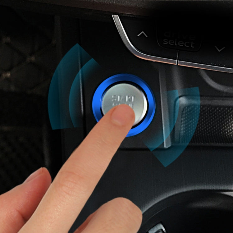 Car Engine Start Key Push Button Ring Trim Aluminum Alloy Sticker Decoration for Audi(Blue) - free shipping - PMC TechLife - Order now!