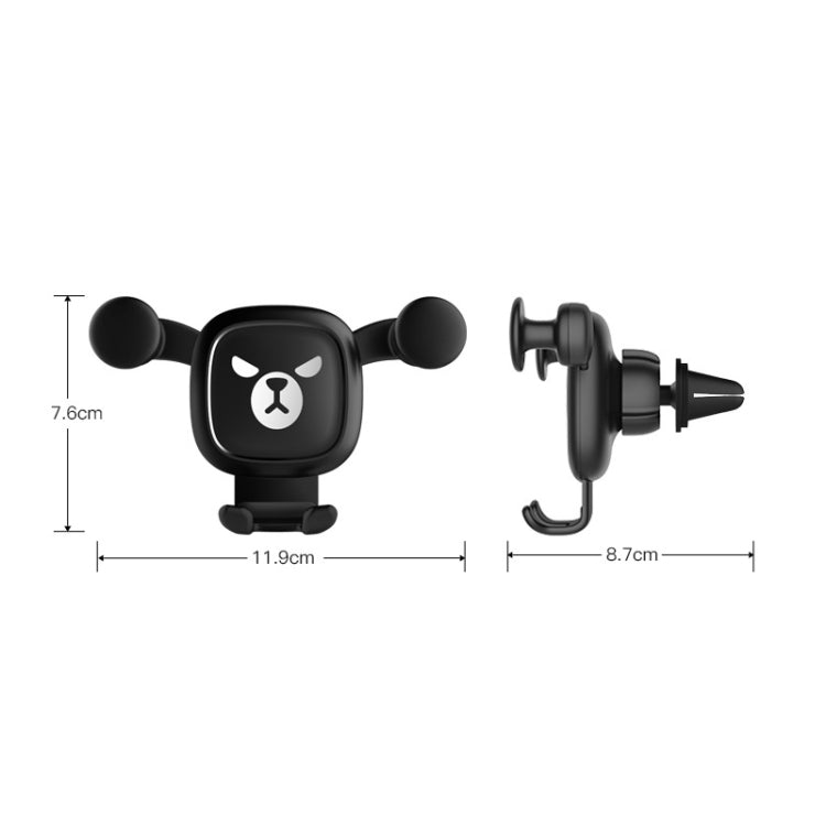 Big Eyes Pattern Gravity Cartoon Air Vent Car Mount Phone Holder(Silver) - Car Holders by PMC TechLife | Online Shopping South Africa | PMC TechLife