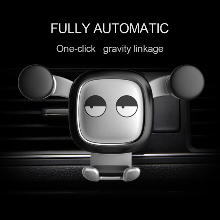Big Eyes Pattern Gravity Cartoon Air Vent Car Mount Phone Holder(Silver) - Car Holders by PMC TechLife | Online Shopping South Africa | PMC TechLife