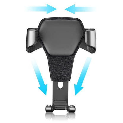 Litchi Texture Gravity Car Mount Phone Holder (Black) - Car Holders by PMC Jewellery | Online Shopping South Africa | PMC Jewellery