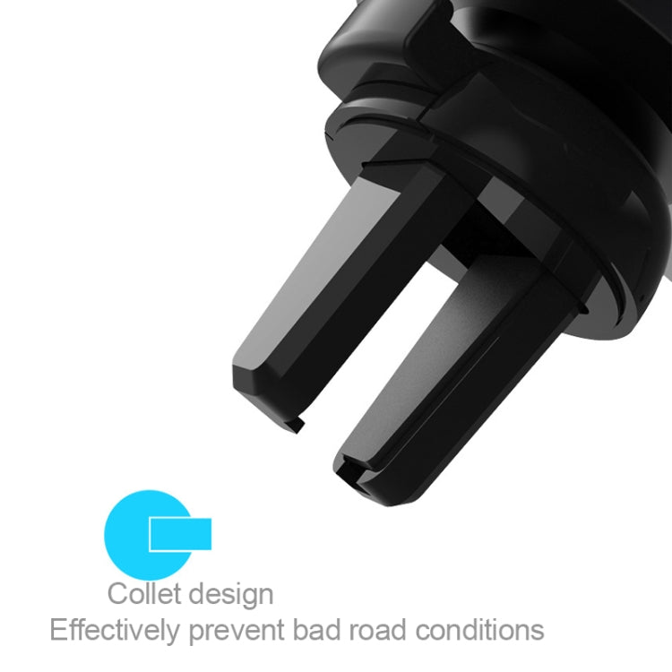 Litchi Texture Gravity Car Mount Phone Holder (White) - Car Holders by PMC TechLife | Online Shopping South Africa | PMC TechLife