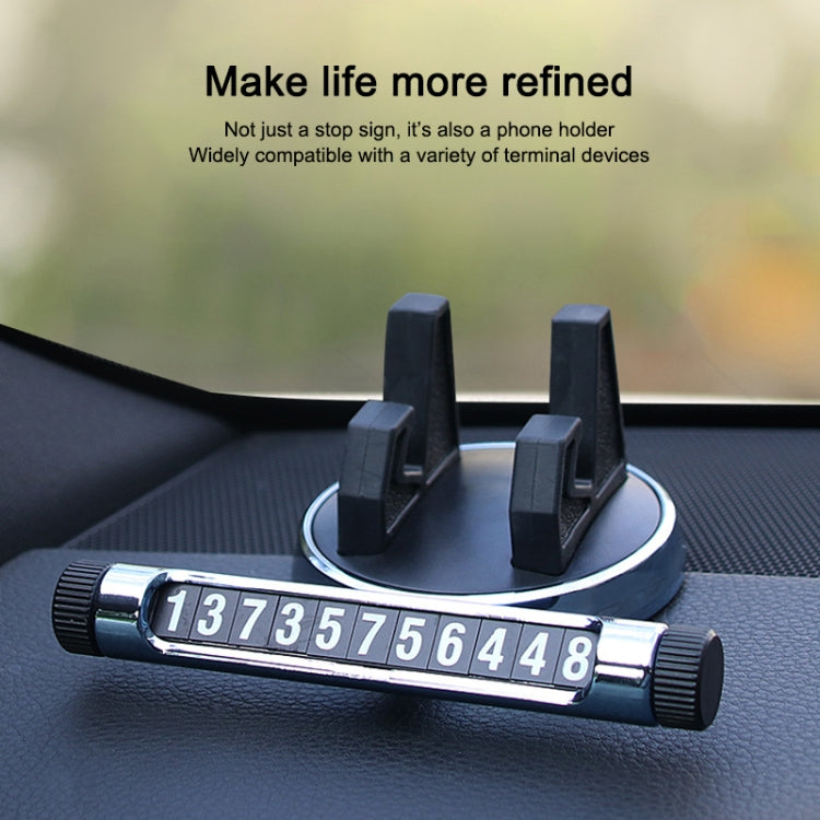 Multi-function Car Instrument Panel Mobile Phone Holder Temporary Parking Card(Blue) - Car Holders by PMC TechLife | Online Shopping South Africa | PMC TechLife