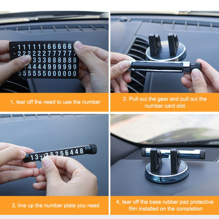 Multi-function Car Instrument Panel Mobile Phone Holder Temporary Parking Card(Red) - Car Holders by PMC TechLife | Online Shopping South Africa | PMC TechLife