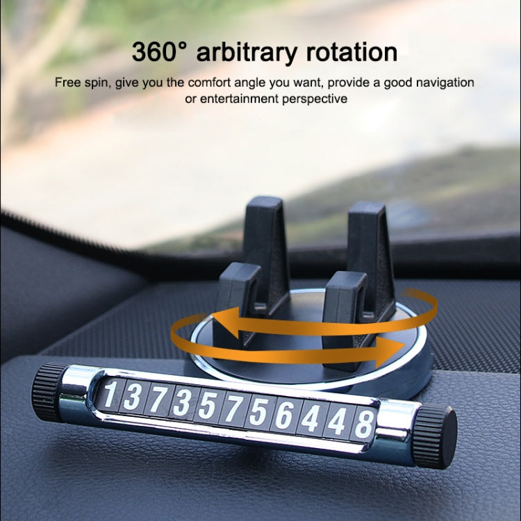 Multi-function Car Instrument Panel Mobile Phone Holder Temporary Parking Card(Red) - Car Holders by PMC TechLife | Online Shopping South Africa | PMC TechLife