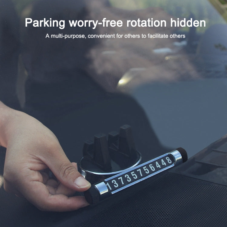 Multi-function Car Instrument Panel Mobile Phone Holder Temporary Parking Card(Silver) - Car Holders by PMC TechLife | Online Shopping South Africa | PMC TechLife