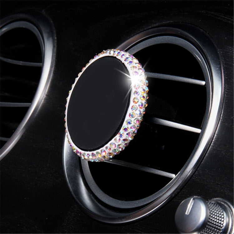 Car Diamond Magnetic Air Outlet Mobile Phone Holder (Colourful White) - Car Holders by PMC TechLife | Online Shopping South Africa | PMC TechLife