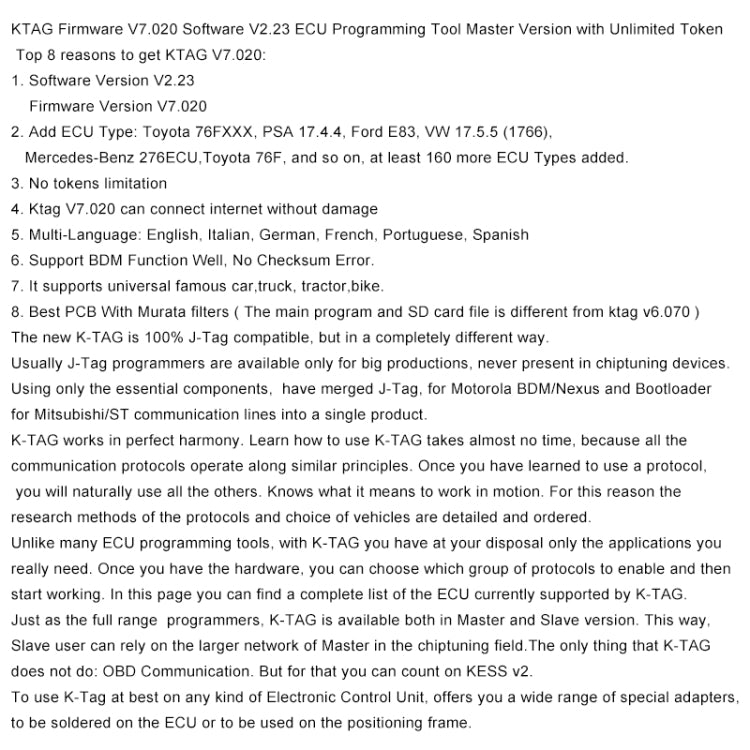 KTAG V7.020 Red PCB Board ECU Programming Tool Unlimited Token, US Plug - Code Readers & Scan Tools by PMC TechLife | Online Shopping South Africa | PMC TechLife | Buy Now Pay Later Mobicred
