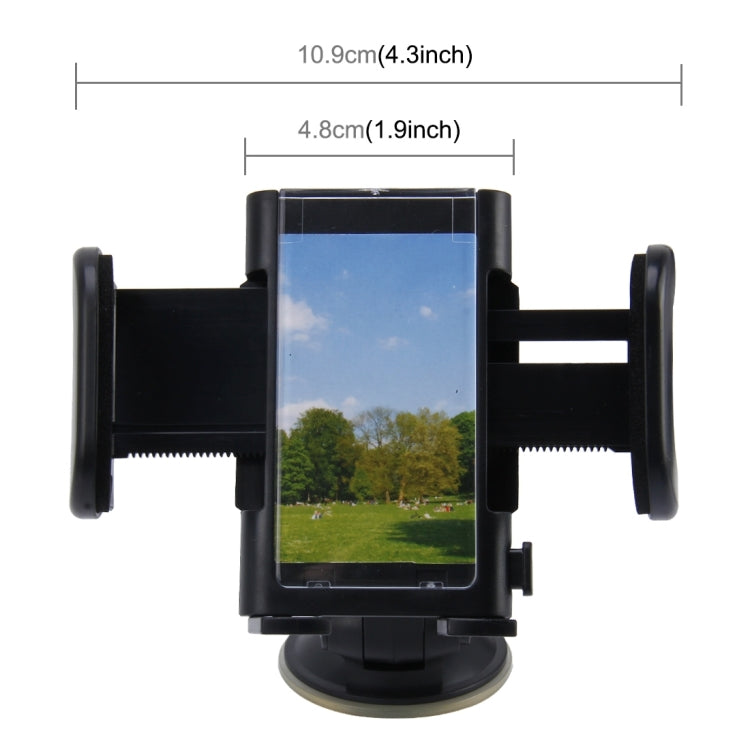 SHUNWEI SD-1121B Car Auto Multi-functional Adjustable Arm Double Layer PU Base Phone Mount Holder For Smartphones and GPS Length between 48mm and 109mm - Car Holders by SHUNWEI | Online Shopping South Africa | PMC Jewellery