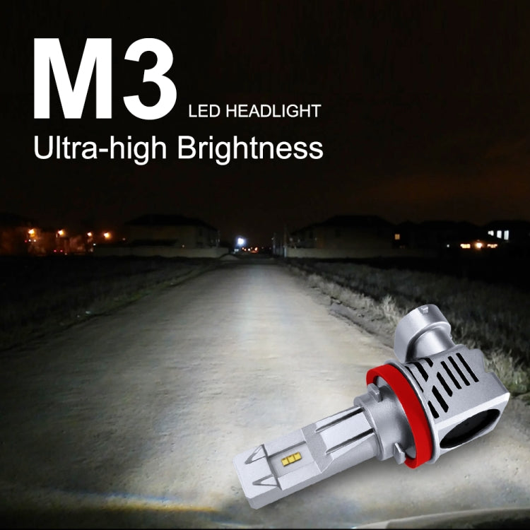 2 PCS M3 H8 / H9 / H11 DC9-32V / 17W / 6500K / 2000LM IP68 Car LED Headlight Lamps(Cool White) - LED Headlamps by PMC TechLife | Online Shopping South Africa | PMC TechLife