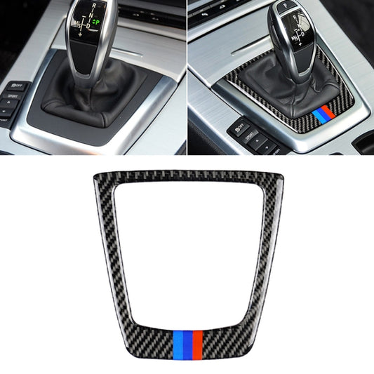 Car Carbon Fiber Gear Position Panel Decorative Three Color Sticker for BMW Z4 2009-2015 - Car Interior Mouldings by PMC Jewellery | Online Shopping South Africa | PMC Jewellery