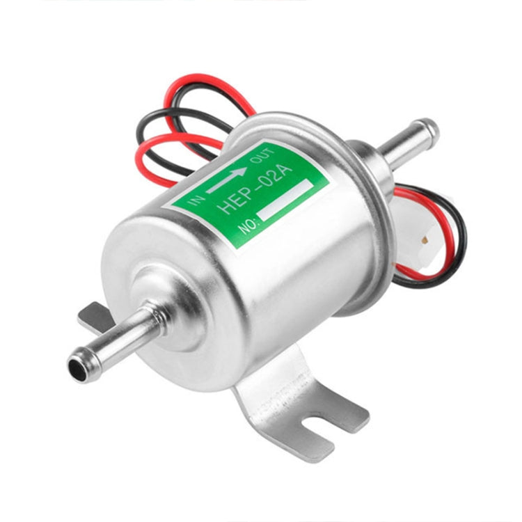 HEP-02A Universal Car 24V Fuel Pump Inline Low Pressure Electric Fuel Pump (Silver) - Engine Fittings by PMC TechLife | Online Shopping South Africa | PMC TechLife