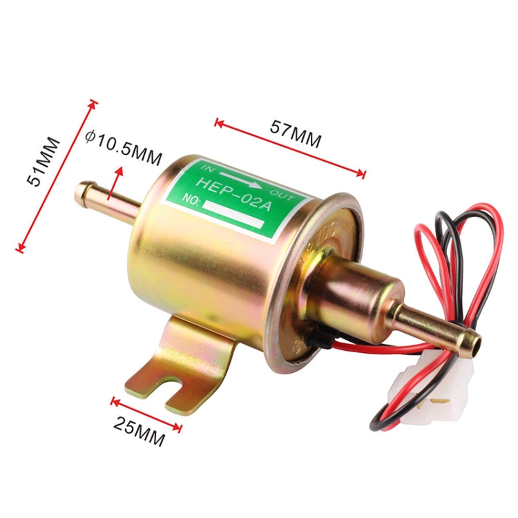 HEP-02A Universal Car 24V Fuel Pump Inline Low Pressure Electric Fuel Pump (Silver) - Engine Fittings by PMC TechLife | Online Shopping South Africa | PMC TechLife