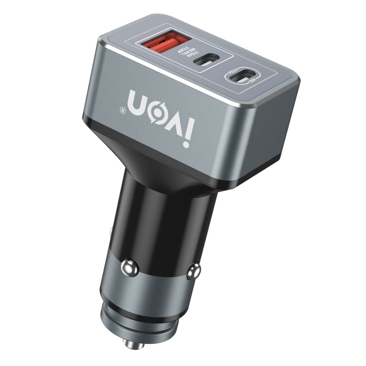 IVON CC43 45W PD 3.0 Dual USB-C / Type-C + QC 3.0 USB Port Square Car Charger - Car Charger by IVON | Online Shopping South Africa | PMC TechLife | Buy Now Pay Later Mobicred