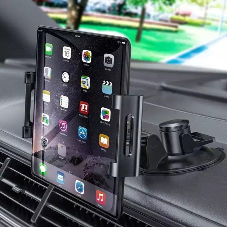 Car Dashboard Tablet Holder PU Suction Cup Windshield Bracket + Tray - free shipping - PMC TechLife - Order now!