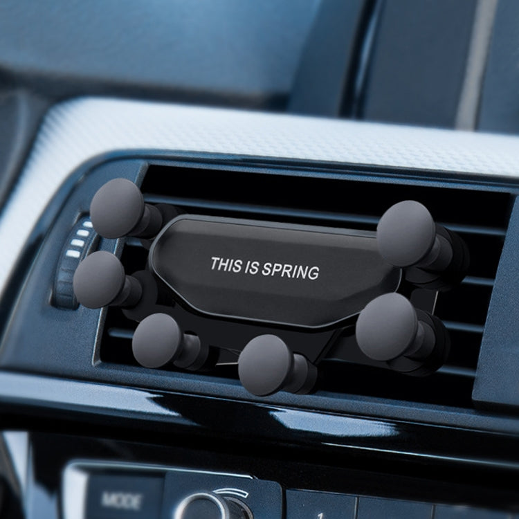 Car Air Outlet Six-claw Gravity Mobile Phone Holder Bracket (Black) - Car Holders by PMC TechLife | Online Shopping South Africa | PMC TechLife