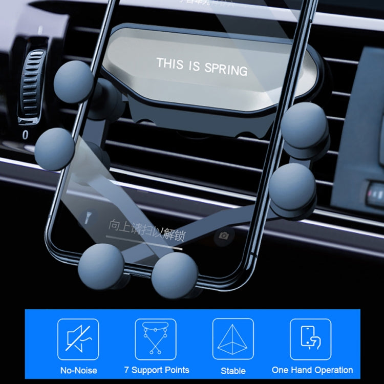 Car Air Outlet Six-claw Gravity Mobile Phone Holder Bracket (Black) - Car Holders by PMC TechLife | Online Shopping South Africa | PMC TechLife