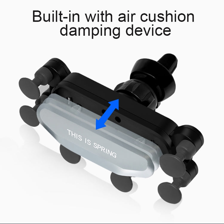 Car Air Outlet Six-claw Gravity Mobile Phone Holder Bracket (Black) - Car Holders by PMC TechLife | Online Shopping South Africa | PMC TechLife