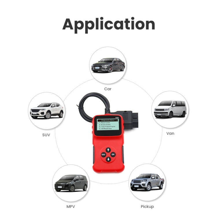 V309 Car Portable OBD2 Scanner Car Diagnostic Tool OBD 2 Automotive Scanner OBD Code Reader - Code Readers & Scan Tools by PMC TechLife | Online Shopping South Africa | PMC TechLife